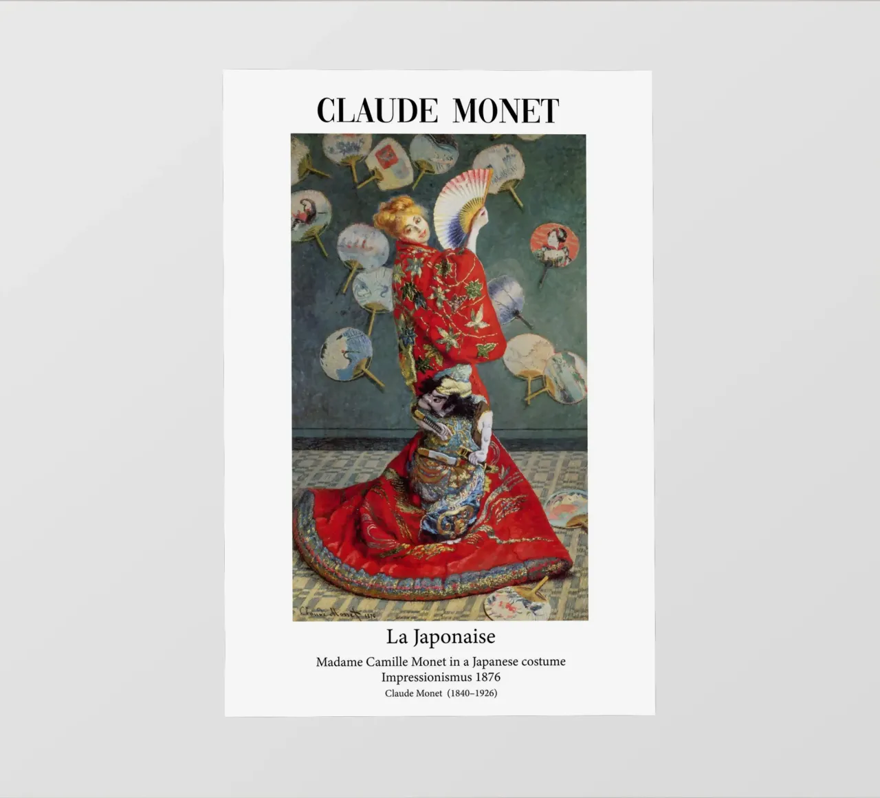Claude Monet - La donna giapponese pellicola backlit da Carinaprint