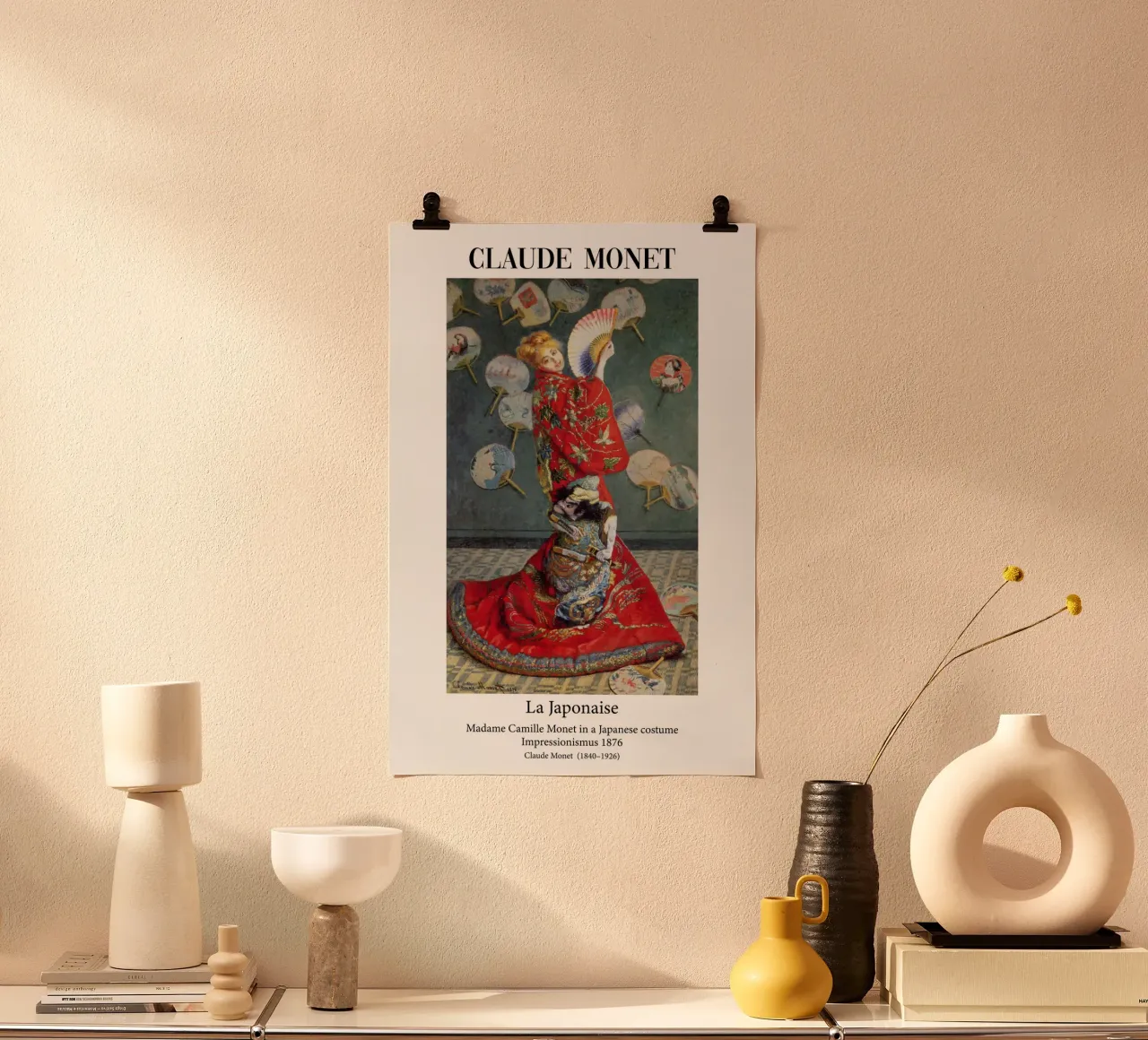 Claude Monet - La donna giapponese poster da Carinaprint