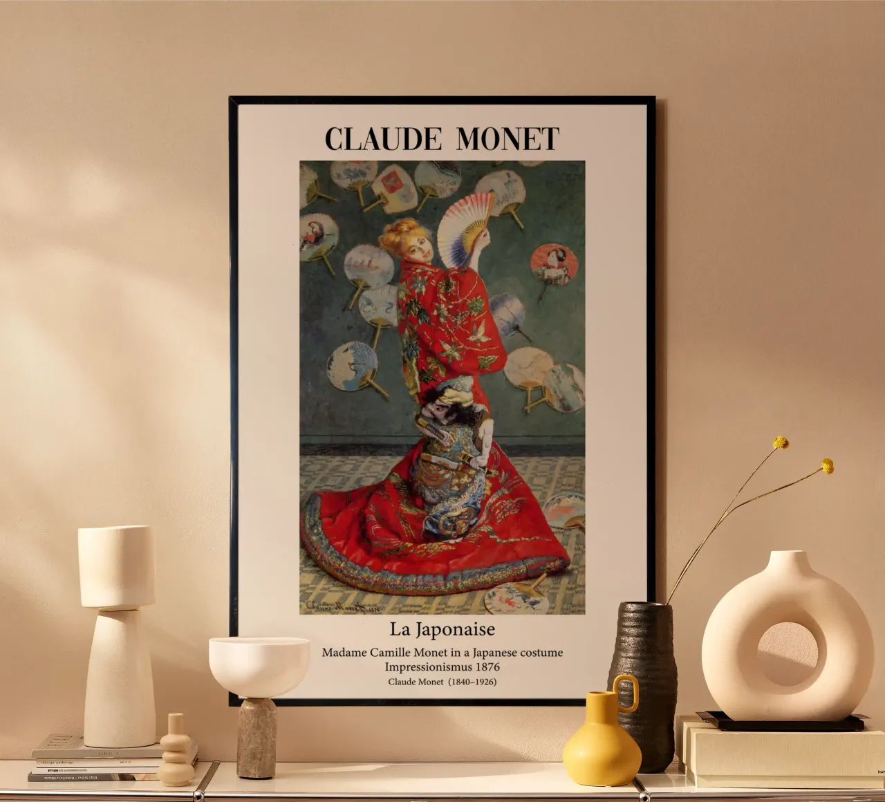 Claude Monet - La donna giapponese poster da Carinaprint