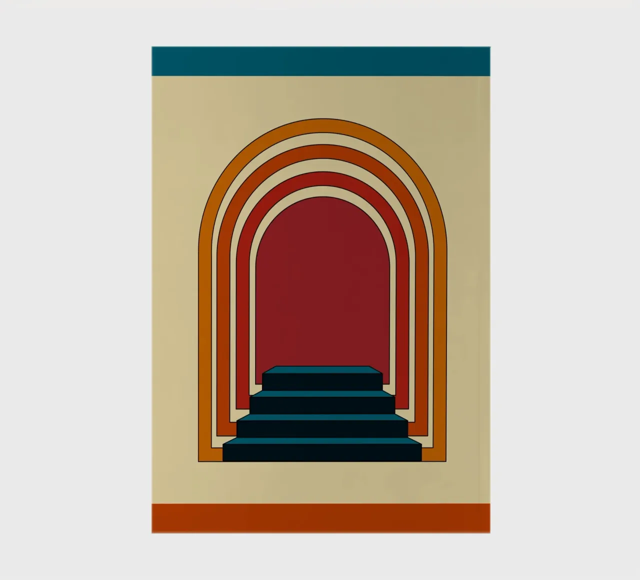 Staircase Retro notebook by galihstudio