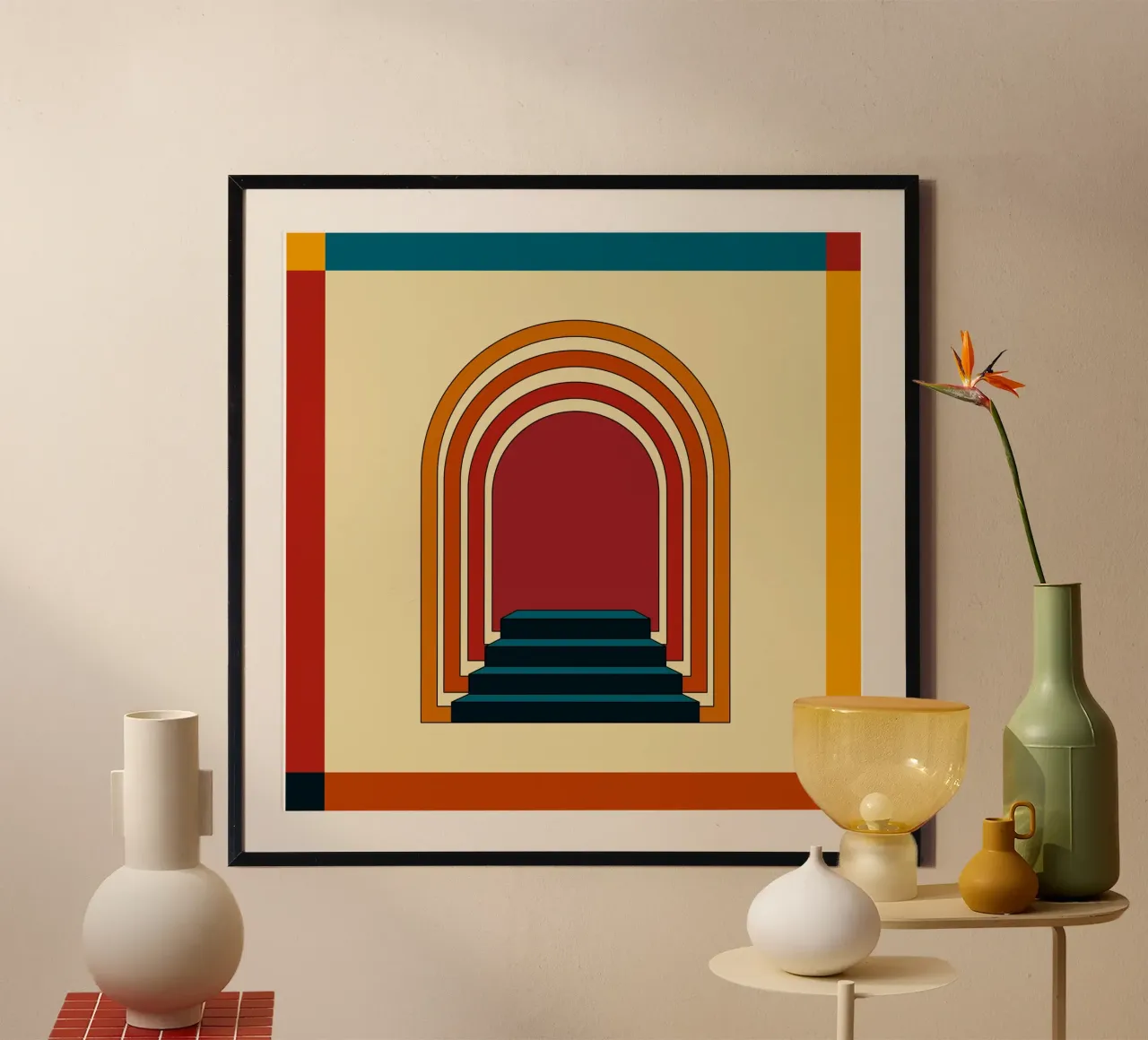 Staircase Retro carta hahnemühle da galihstudio