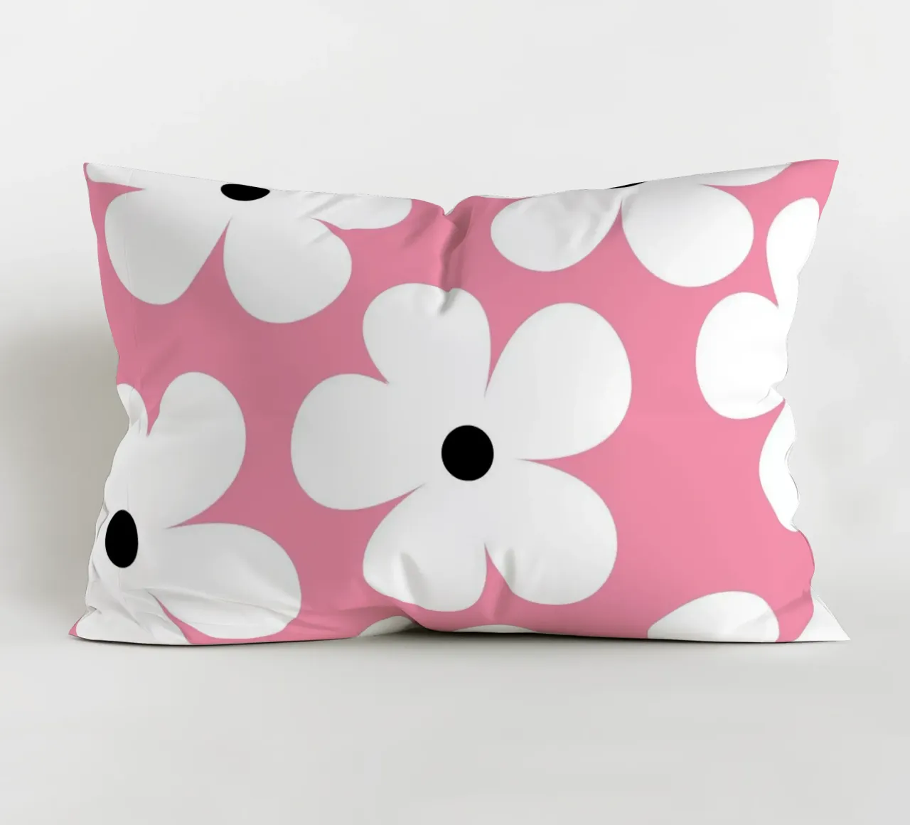 Design floreale retrò I Rosa e bianco cuscino da Lisa Jureczko Arts Illustration