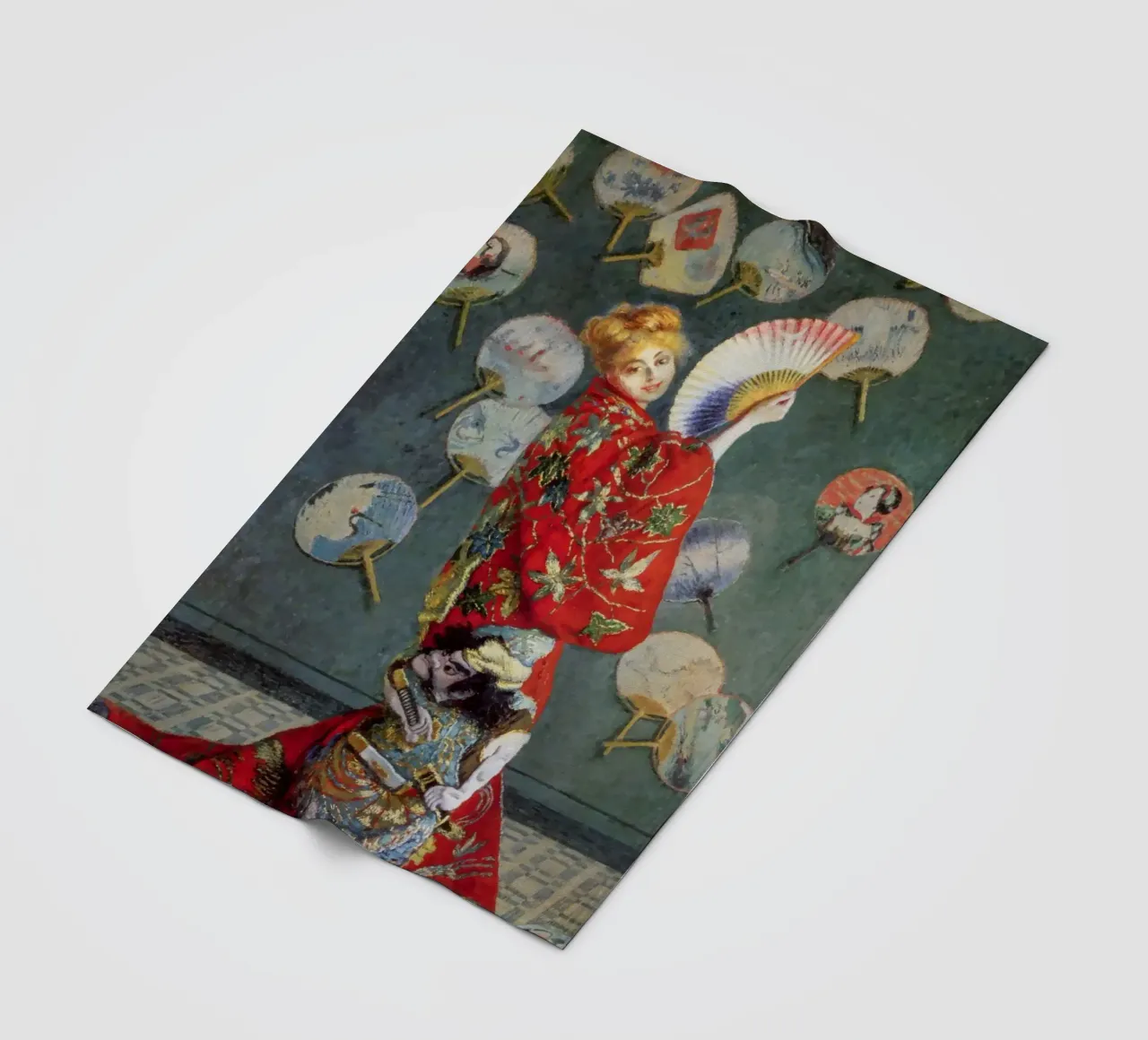 Claude Monet - Camille-La Japonaise coperta in pile da Carinaprint