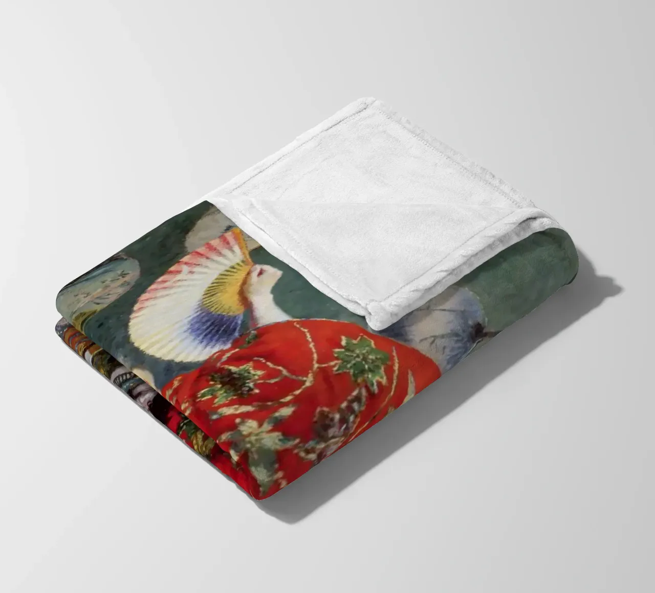 Claude Monet - Camille-La Japonaise coperta in pile da Carinaprint