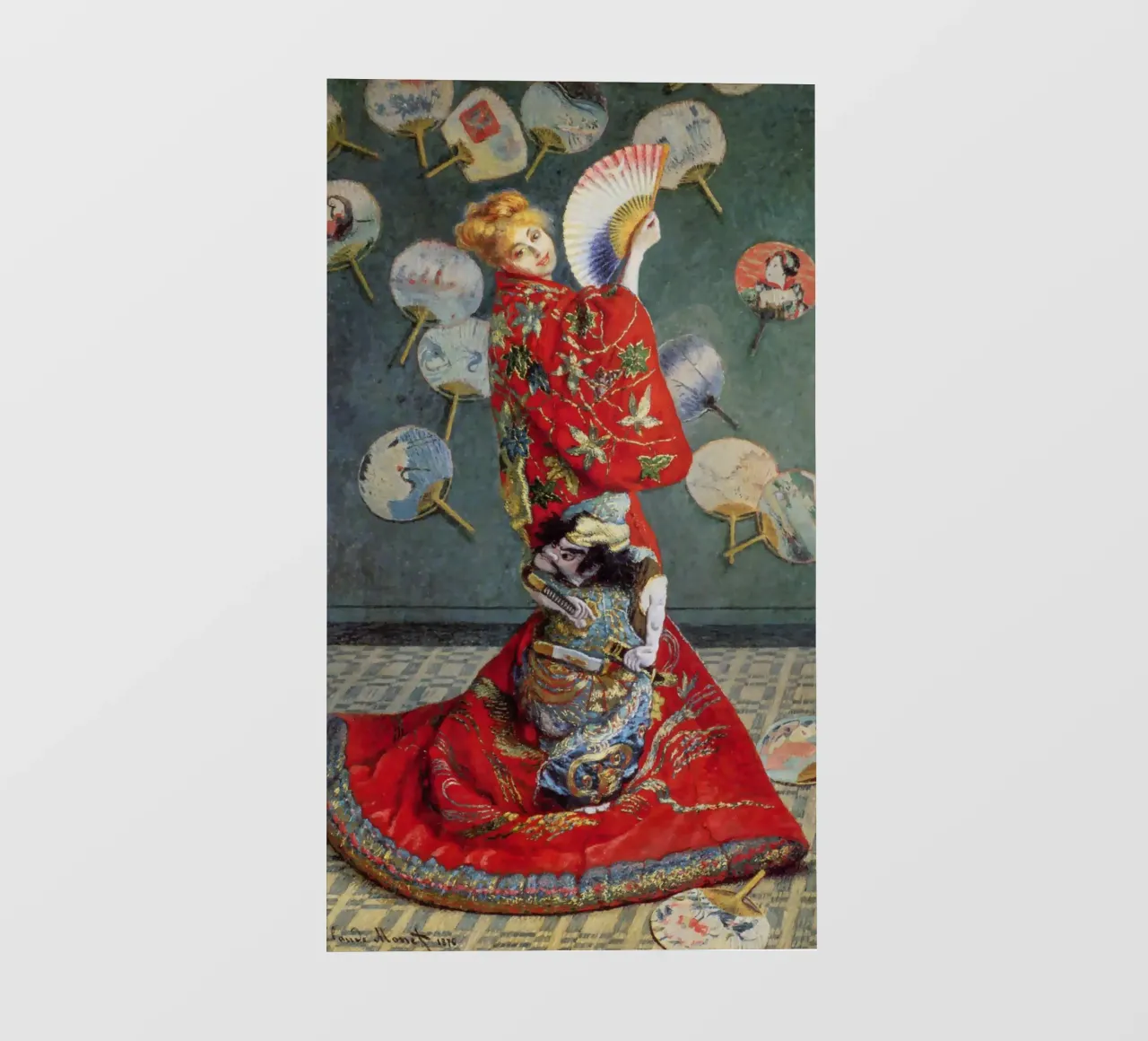 Claude Monet - Camille-La Japonaise pellicola backlit da Carinaprint