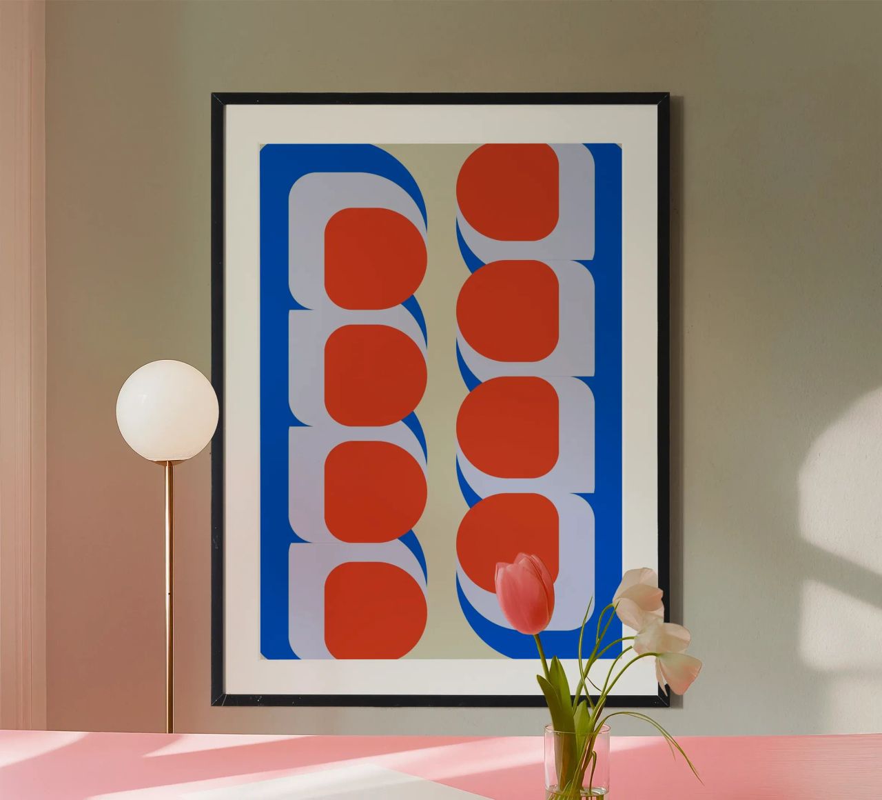 Abstrait Bauhaus Rétro Cercles Illustration I poster de Lisa Jureczko Arts Illustration