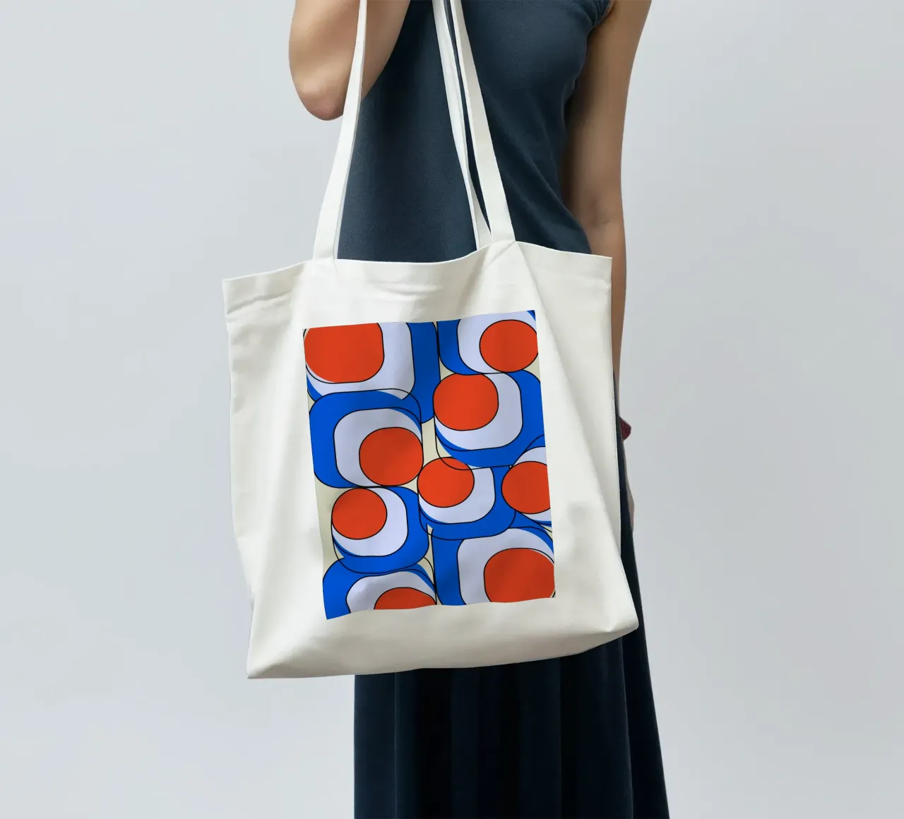 Abstract Asymmetric Bauhaus Retro Design Illustration II tote bag by Lisa Jureczko Arts Illustration