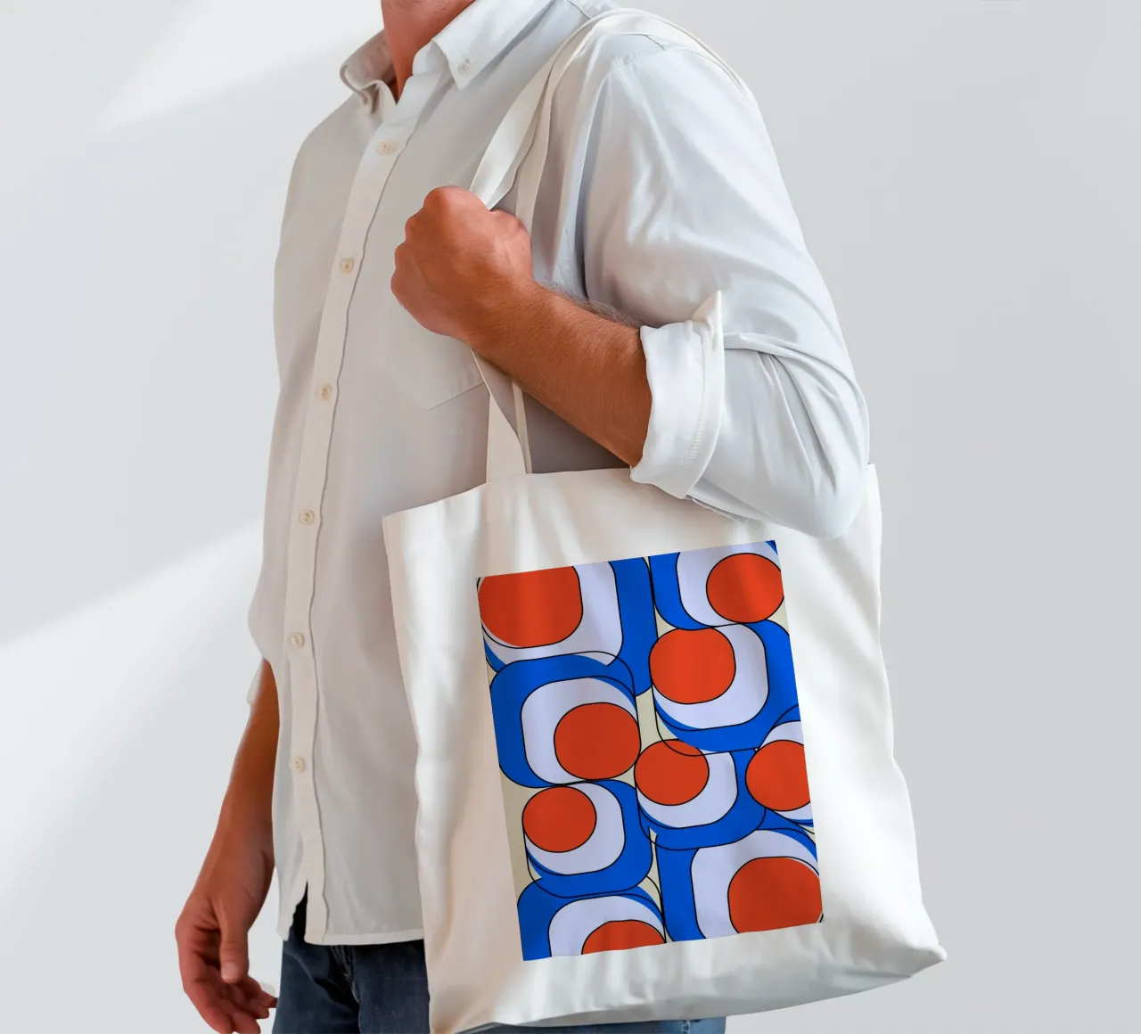 Abstract Asymmetric Bauhaus Retro Design Illustration II tote bag by Lisa Jureczko Arts Illustration