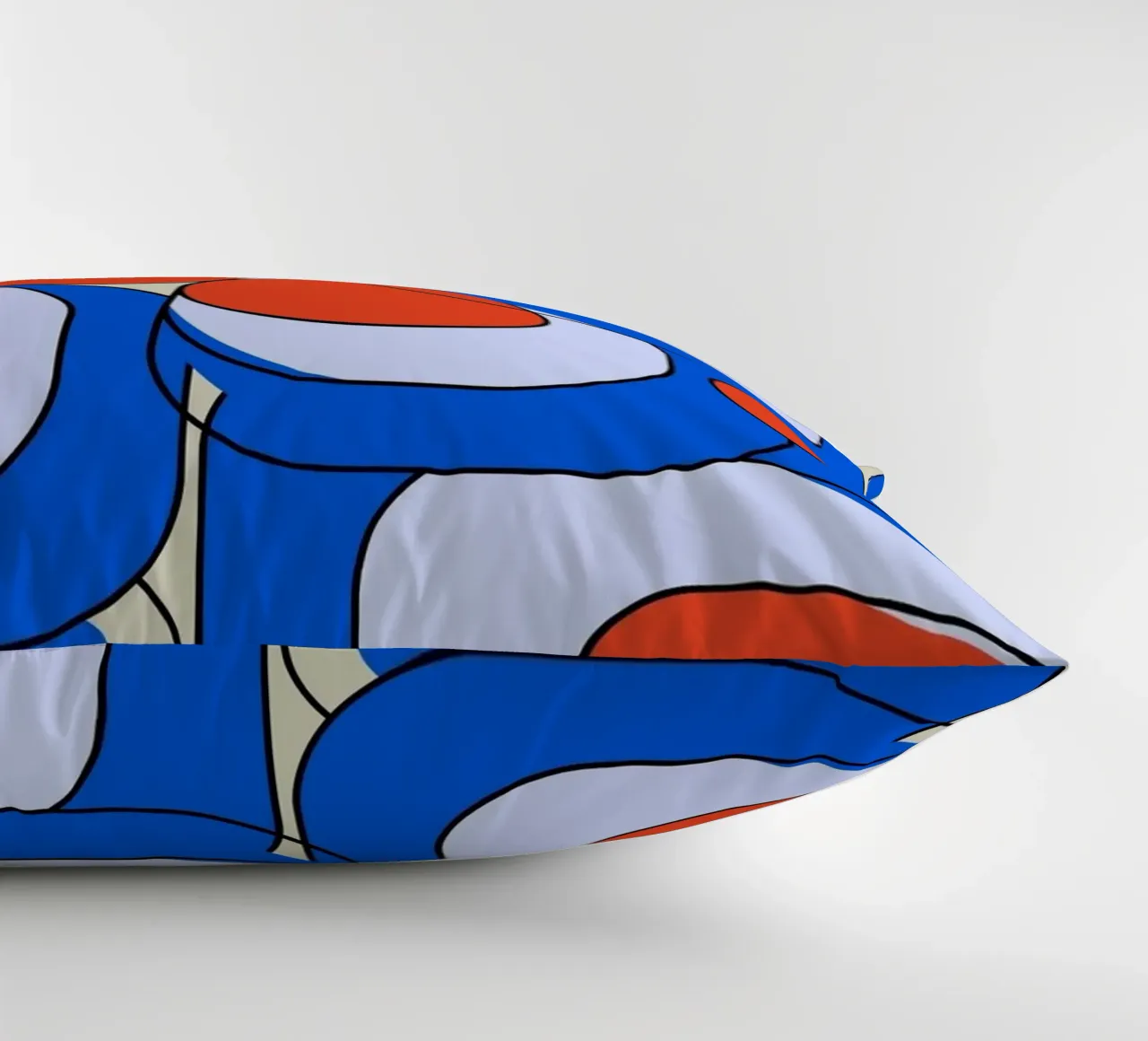 Abstract Asymmetrisch Bauhaus Retro Ontwerp Illustratie II kussen van Lisa Jureczko Arts Illustration
