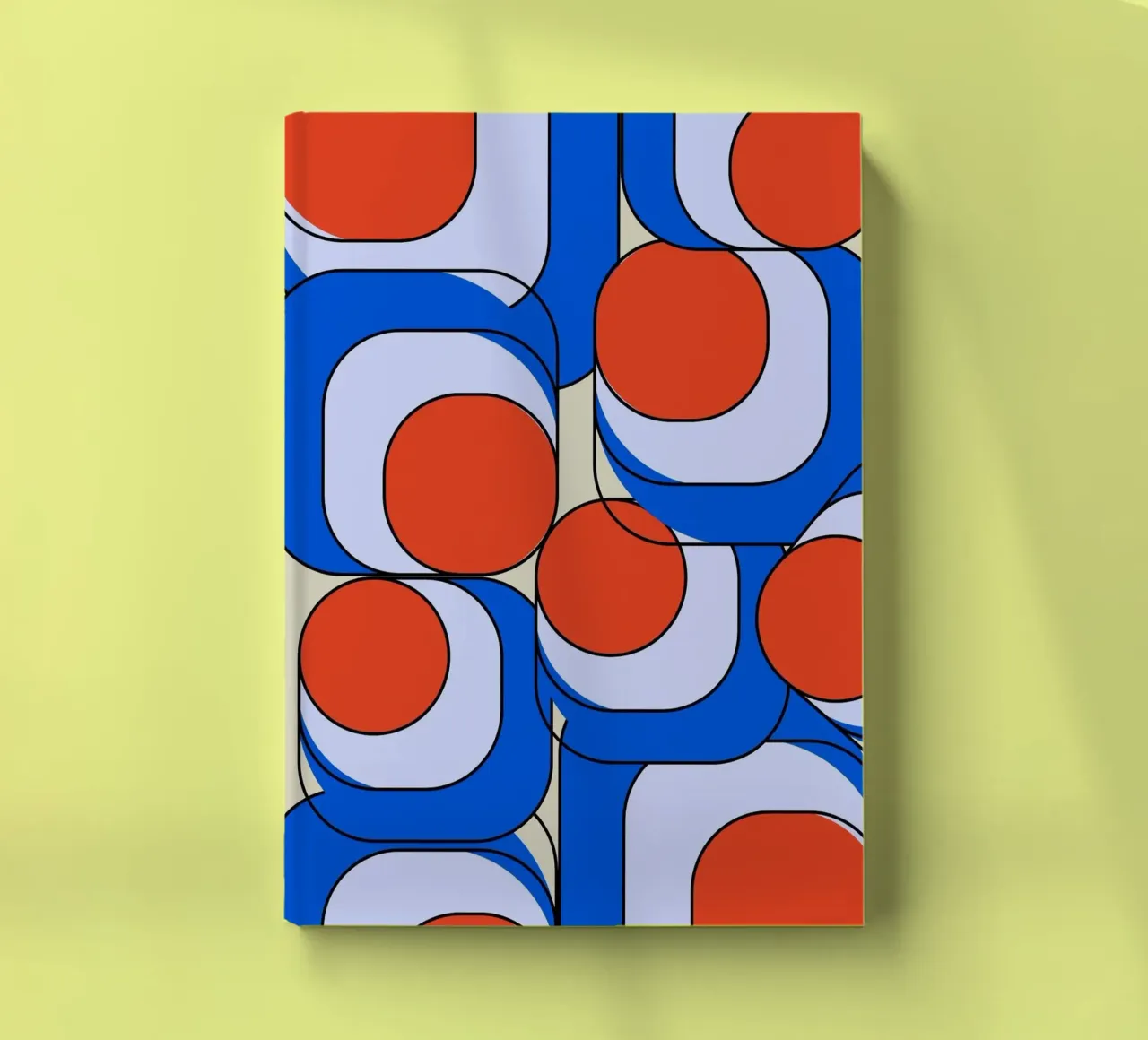 Abstract Asymmetric Bauhaus Retro Design Illustration II notebook by Lisa Jureczko Arts Illustration