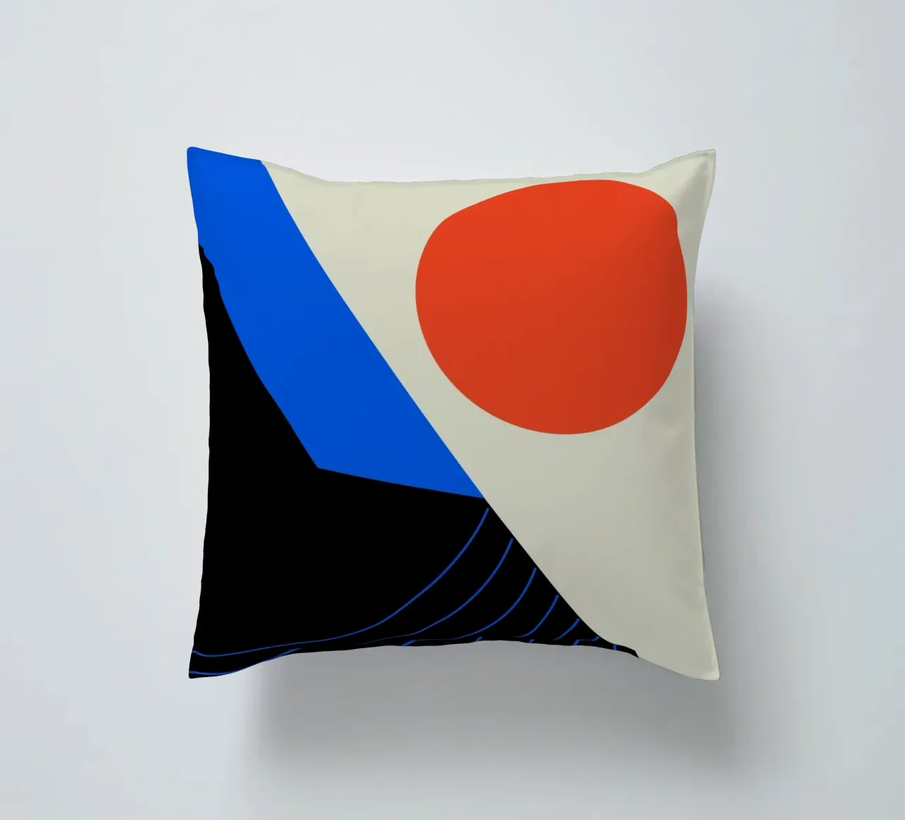 Illustrazione di design astratta Bauhaus Retro Motif III cuscino da Lisa Jureczko Arts Illustration