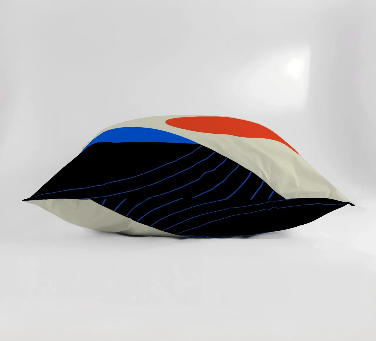 Illustrazione di design astratta Bauhaus Retro Motif III cuscino da Lisa Jureczko Arts Illustration