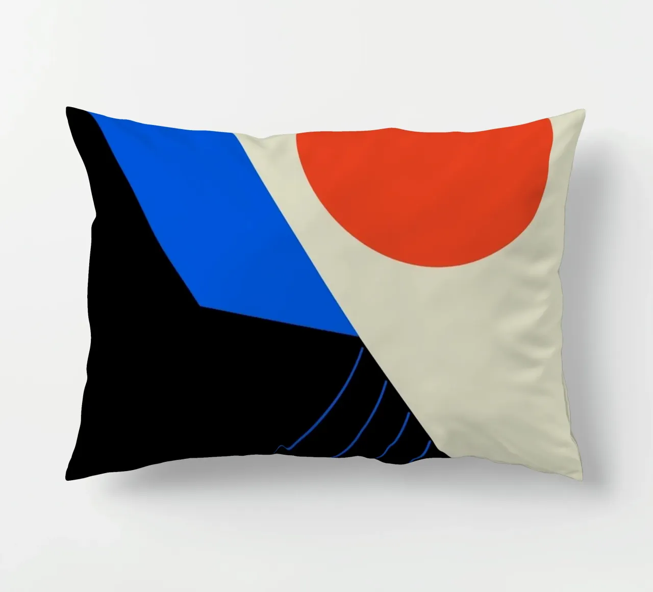 Illustrazione di design astratta Bauhaus Retro Motif III cuscino da Lisa Jureczko Arts Illustration
