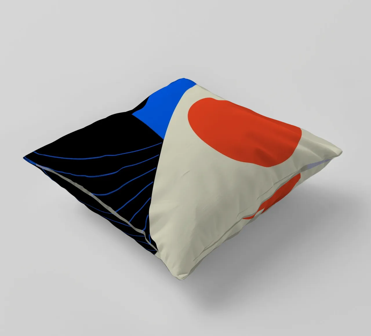 Illustrazione di design astratta Bauhaus Retro Motif III cuscino da Lisa Jureczko Arts Illustration