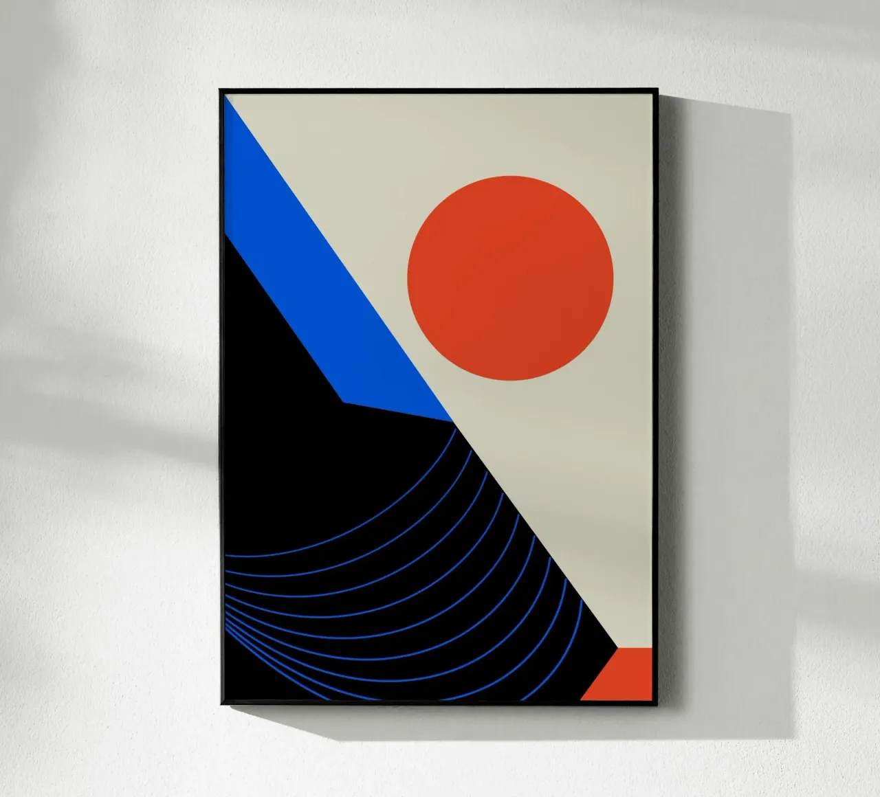 Illustrazione di design astratta Bauhaus Retro Motif III plexiglass da Lisa Jureczko Arts Illustration