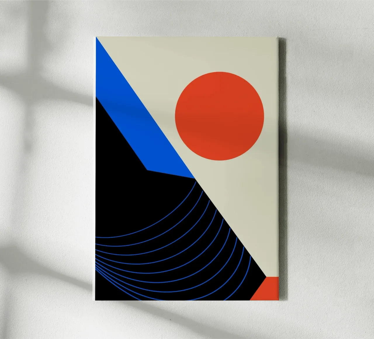 Abstract Bauhaus Retro Motief Ontwerp Illustratie III canvas van Lisa Jureczko Arts Illustration