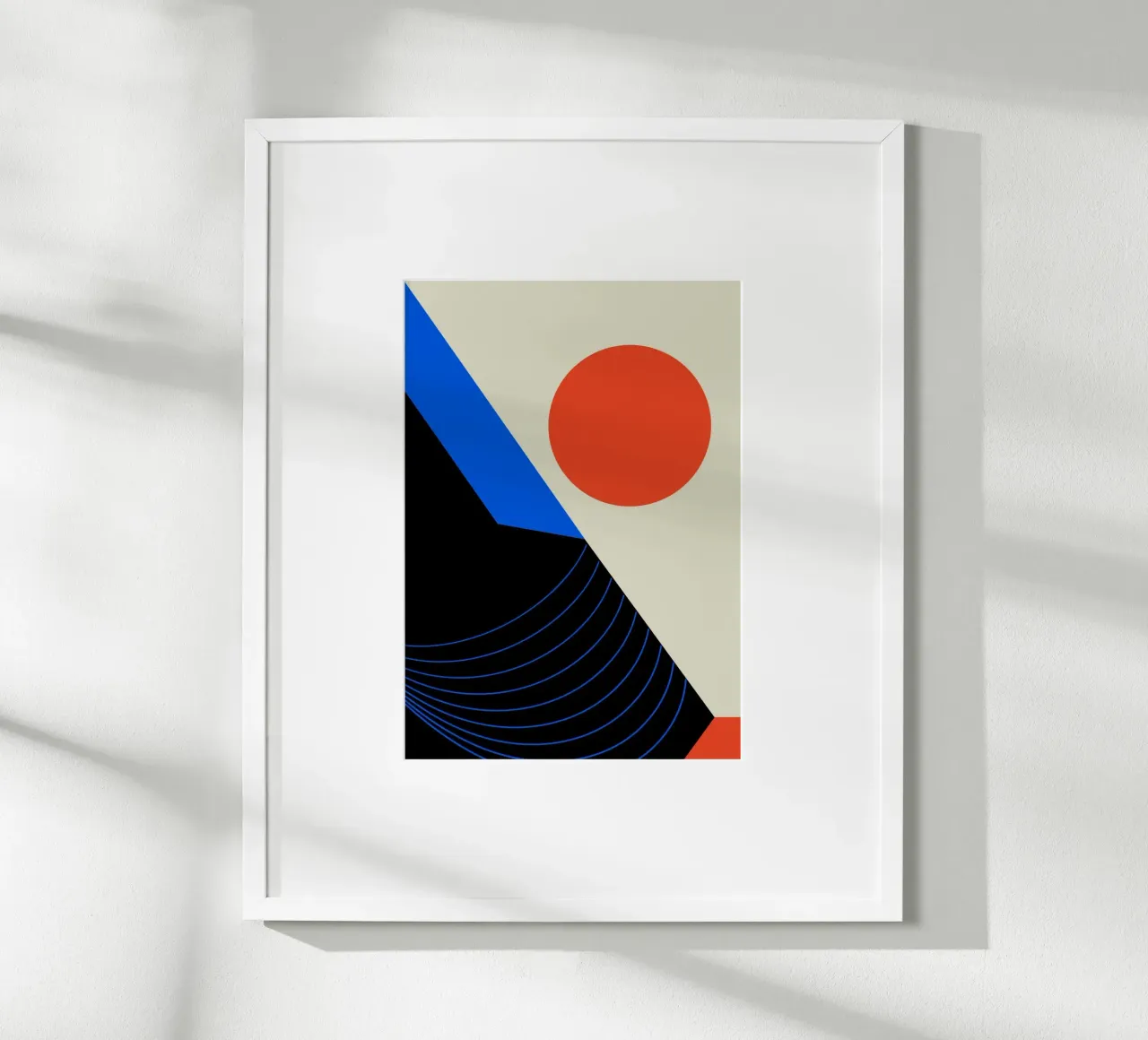 Illustrazione di design astratta Bauhaus Retro Motif III carta hahnemühle da Lisa Jureczko Arts Illustration