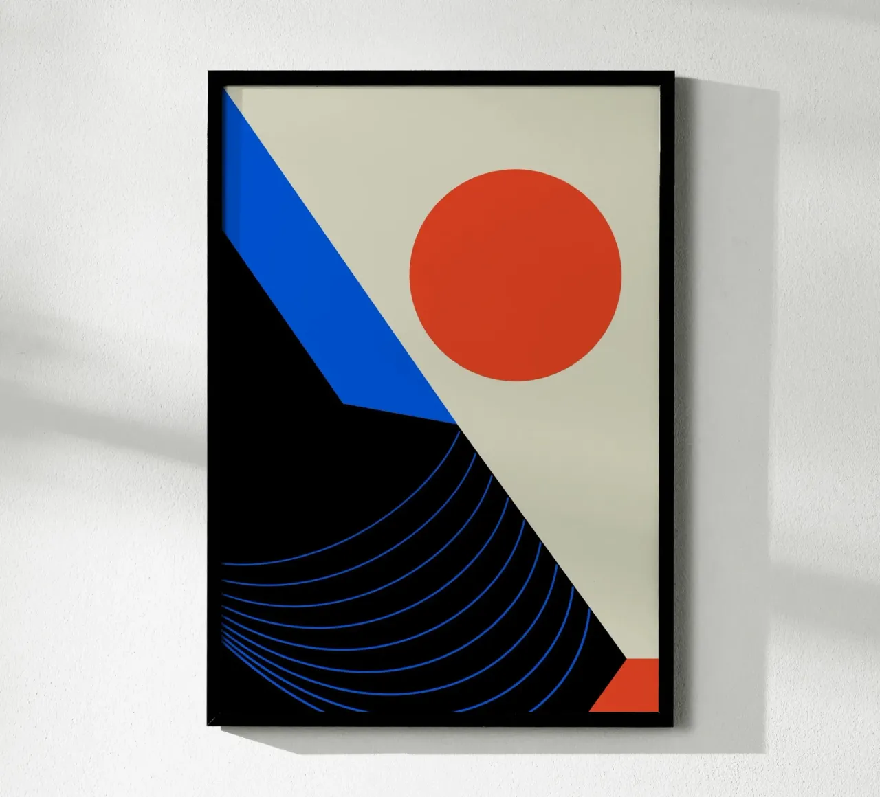 Illustrazione di design astratta Bauhaus Retro Motif III carta hahnemühle da Lisa Jureczko Arts Illustration