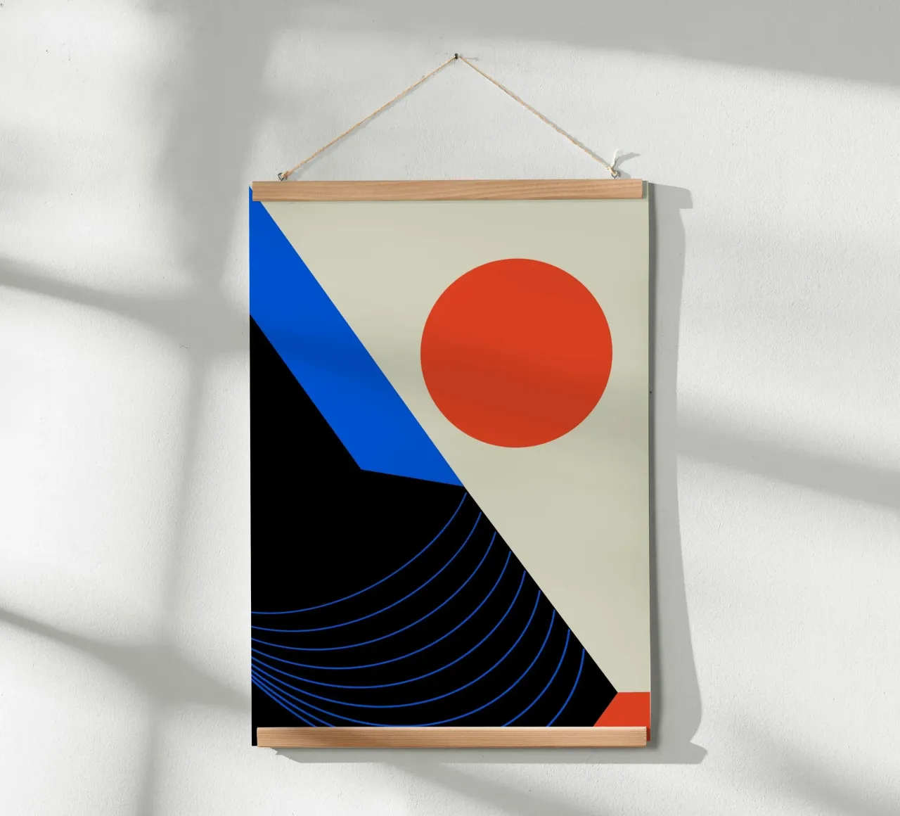 Illustrazione di design astratta Bauhaus Retro Motif III carta hahnemühle da Lisa Jureczko Arts Illustration
