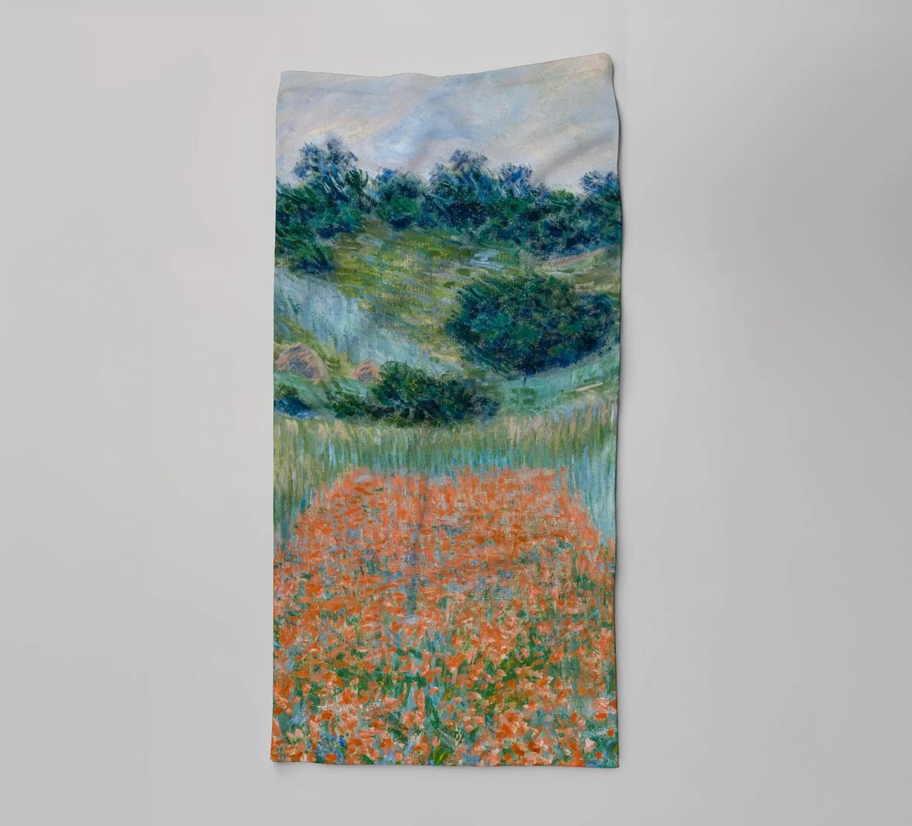Claude Monet - Mohnfeld bei Giverny Handtuch von Carinaprint