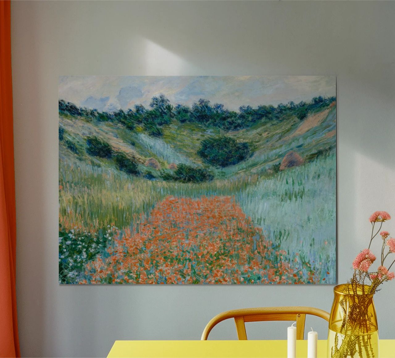 Claude Monet - Mohnfeld bei Giverny Poster von Carinaprint