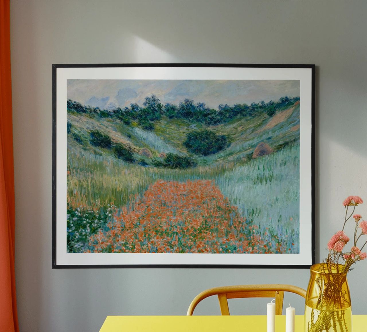 Claude Monet - Mohnfeld bei Giverny Poster von Carinaprint