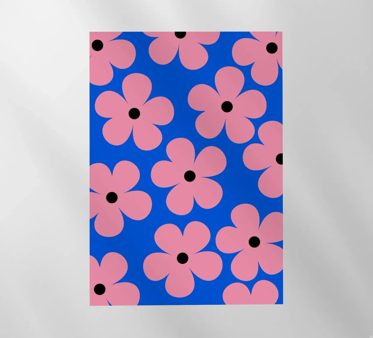 Design floreale retrò - Blu e rosa pellicola backlit da Lisa Jureczko Arts Illustration