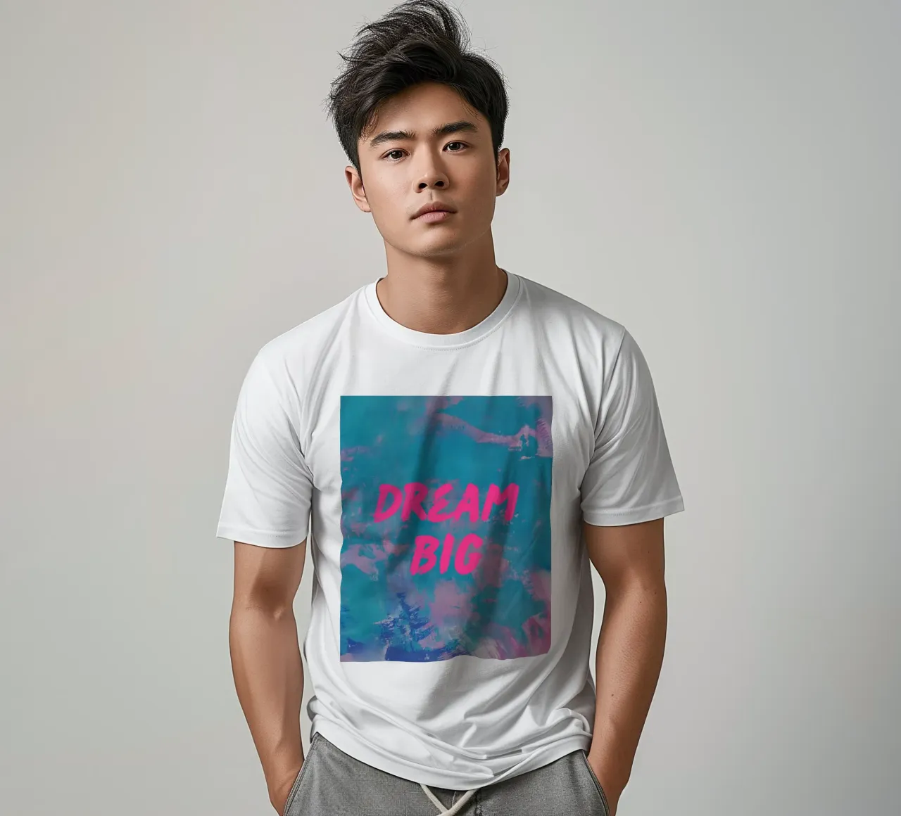 "SOGNA IN GRANDE" Stampa astratta colorata t-shirt da FABOArt