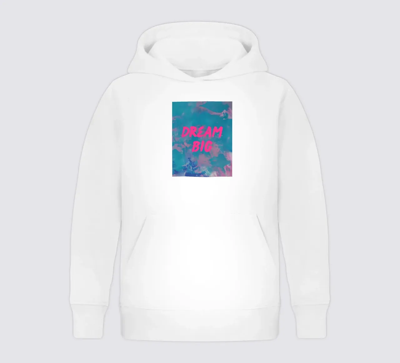 "DREAM BIG" Impression abstraite colorée sweat à capuche enfant de FABOArt