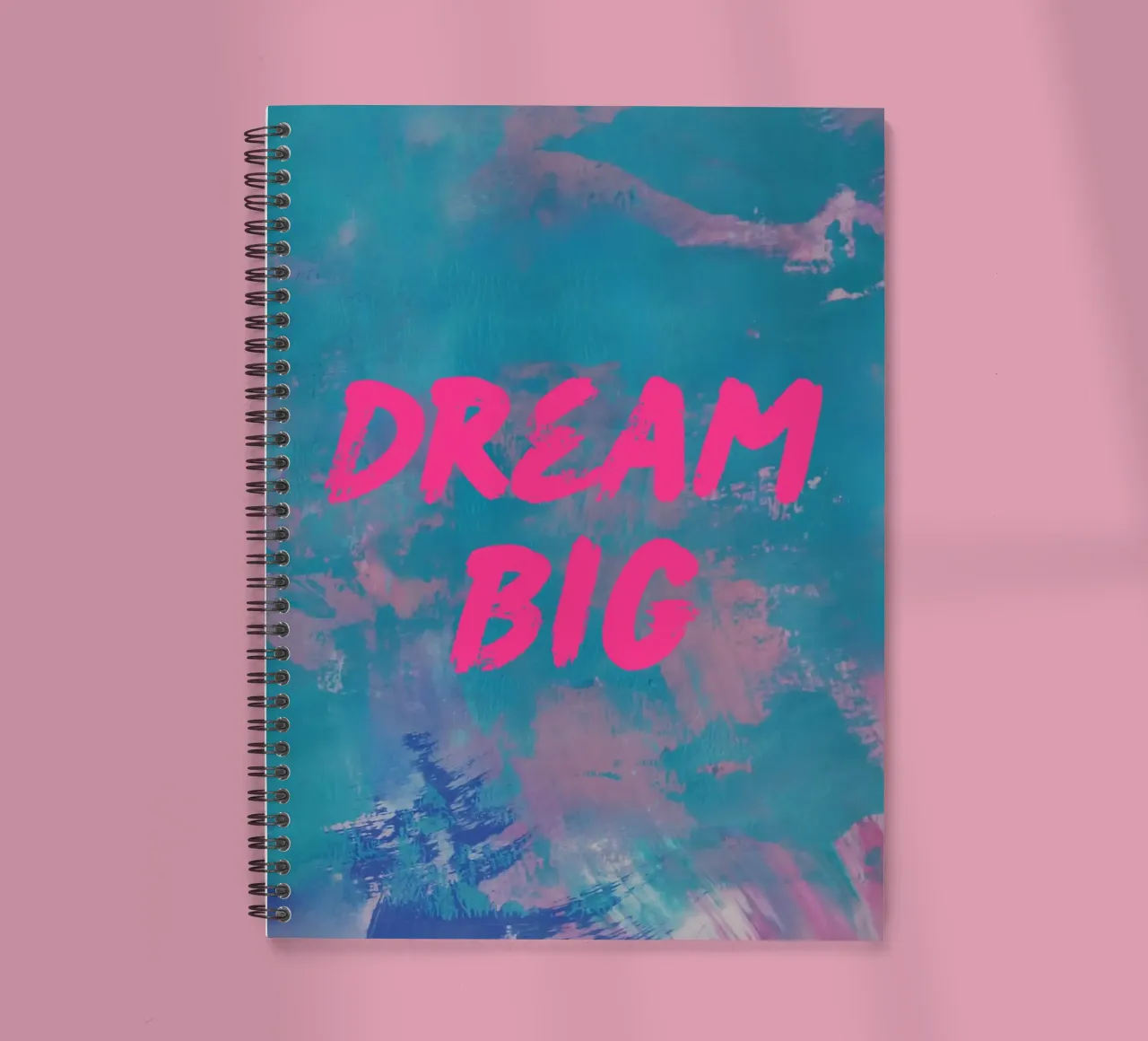 "DREAM BIG" Colorful Abstract Print spiral notebook by FABOArt