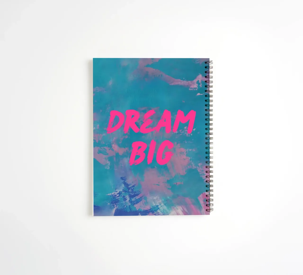 "DREAM BIG" Colorful Abstract Print spiral notebook by FABOArt