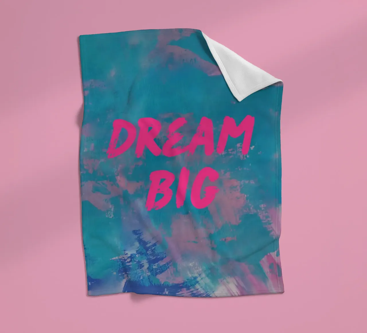 "DREAM BIG" Colorful Abstract Print fleece blanket by FABOArt