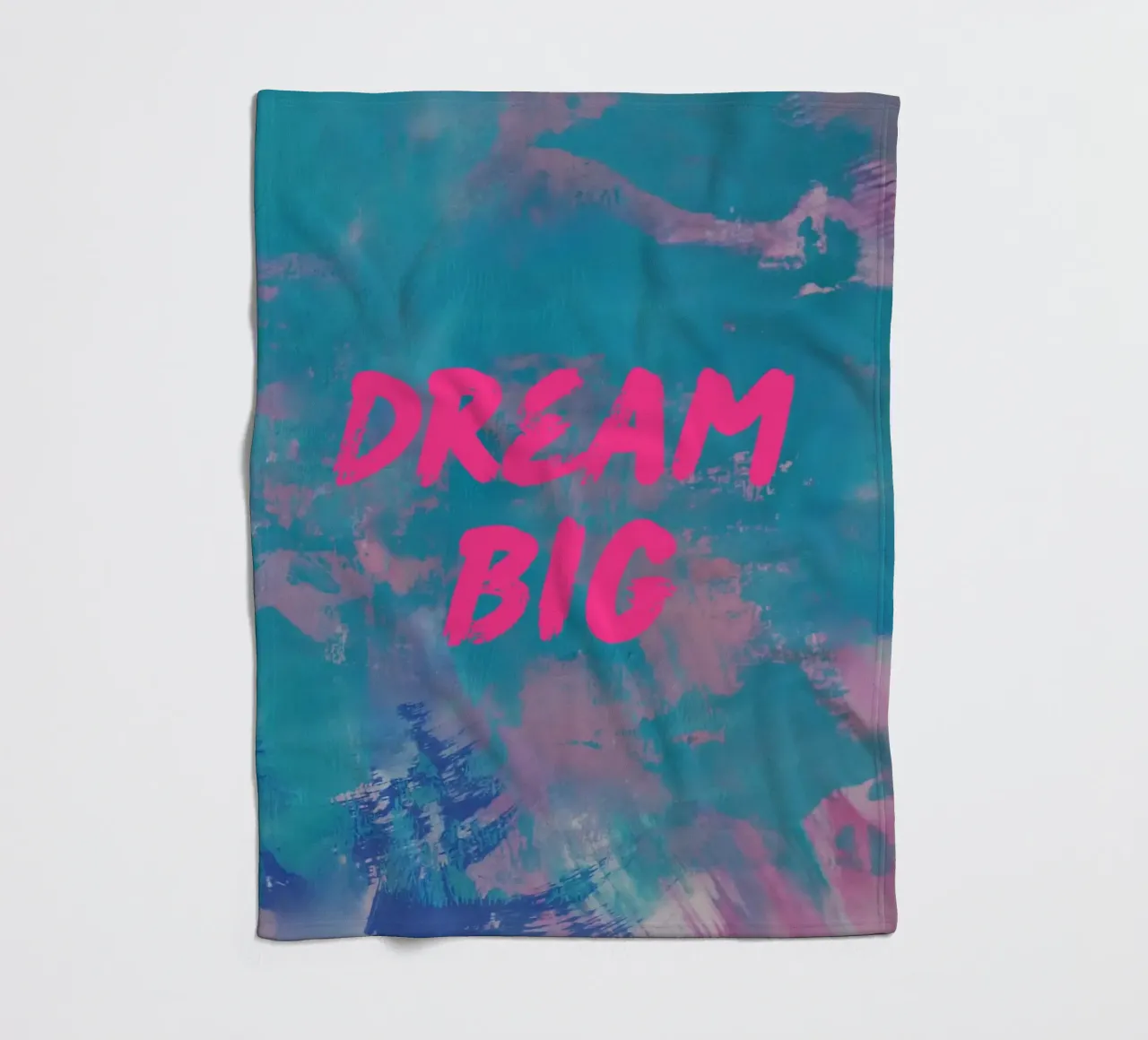 "DREAM BIG" Colorful Abstract Print fleece blanket by FABOArt