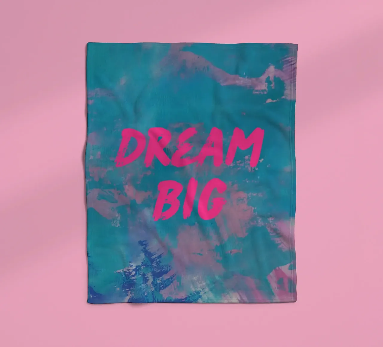 "DREAM BIG" Colorful Abstract Print fleece blanket by FABOArt