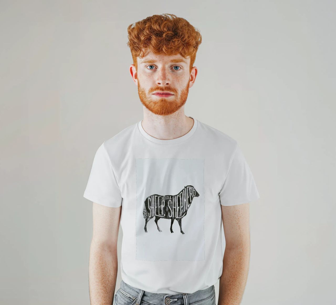 Sheep Need A Shepherd t-shirt da JONATTEND
