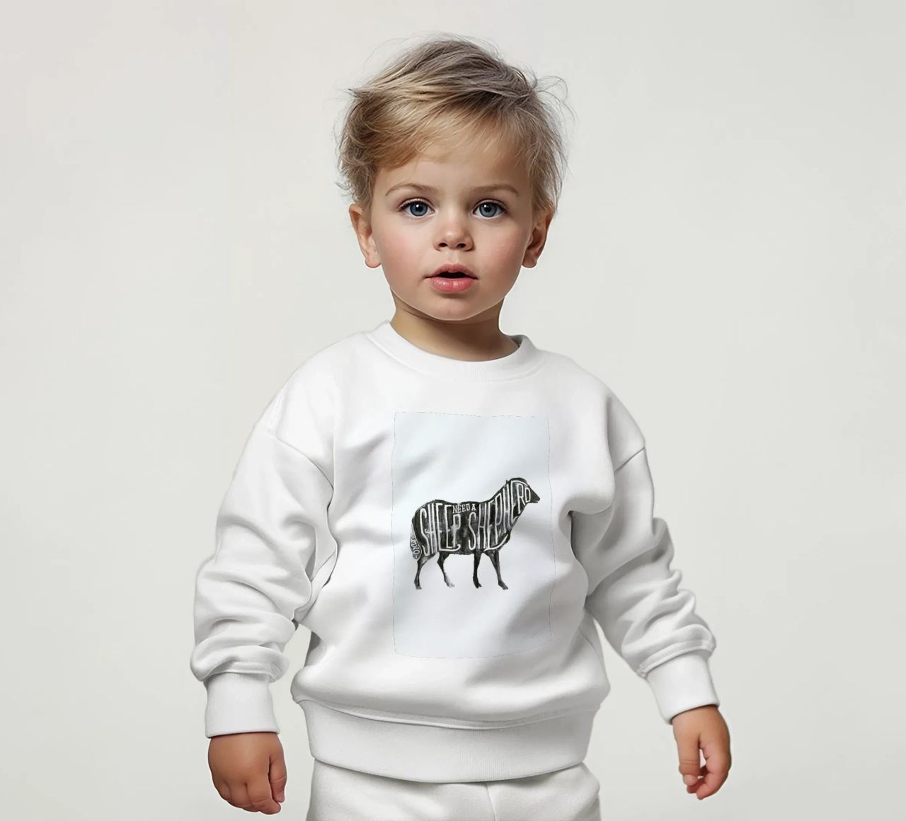 Sheep Need A Shepherd felpa neonato da JONATTEND
