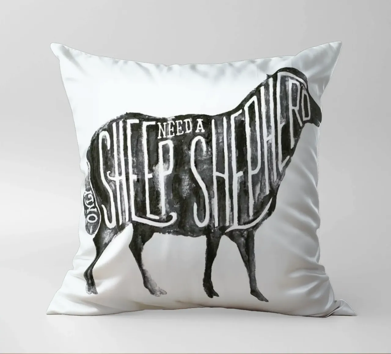 Sheep Need A Shepherd cojín de JONATTEND