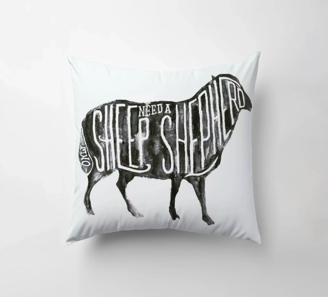 Sheep Need A Shepherd cuscino da JONATTEND