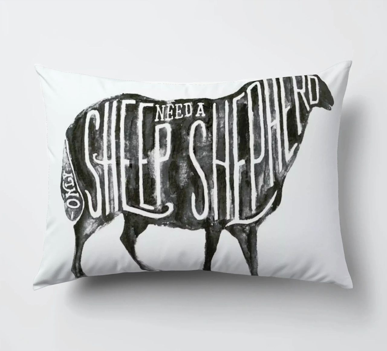 Sheep Need A Shepherd cuscino da JONATTEND