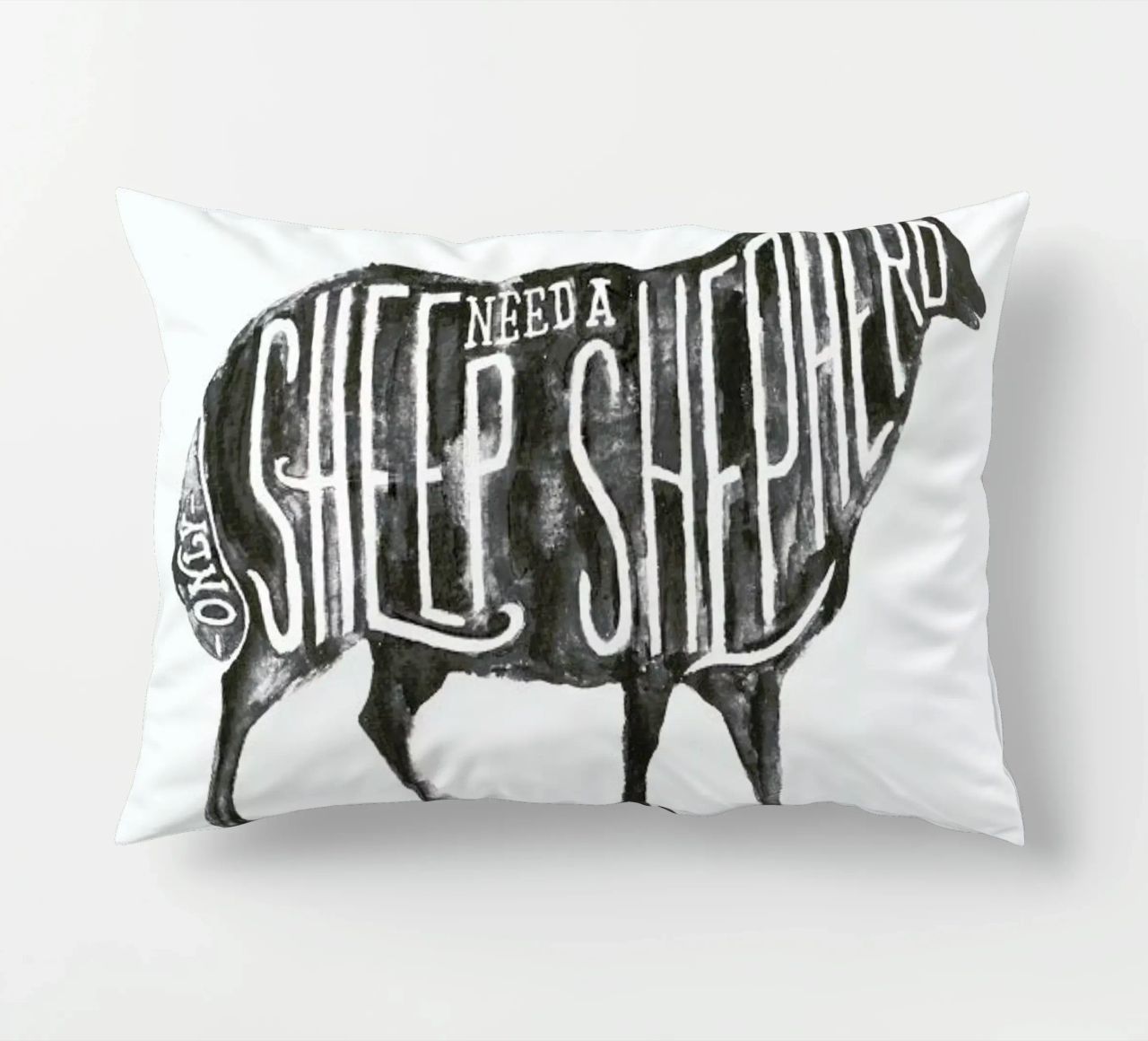 Sheep Need A Shepherd cuscino da JONATTEND