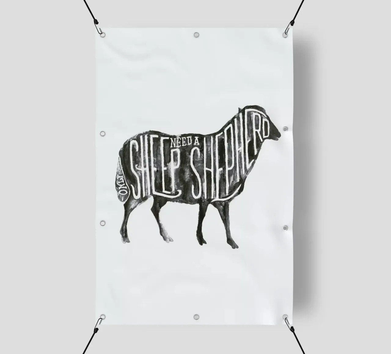 Sheep Need A Shepherd telo in pvc da JONATTEND