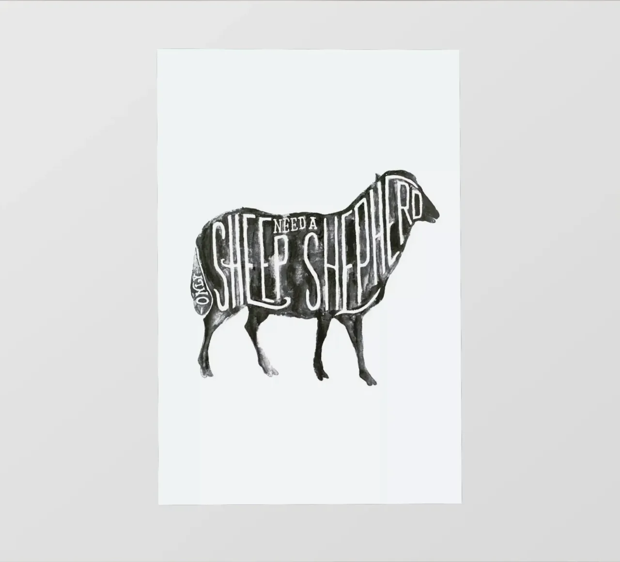 Sheep Need A Shepherd telo in pvc da JONATTEND