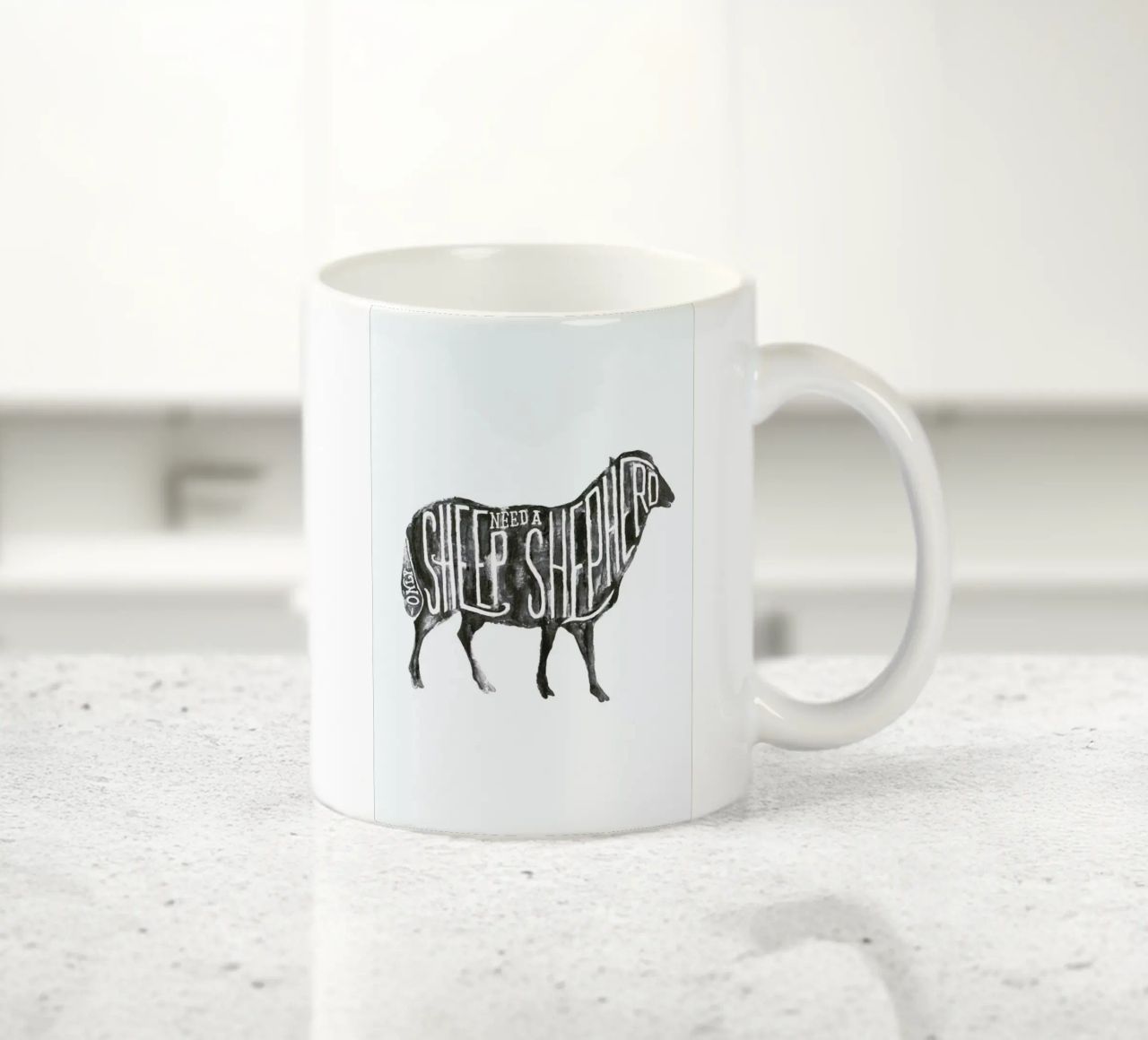 Sheep Need A Shepherd tazza in ceramica da JONATTEND