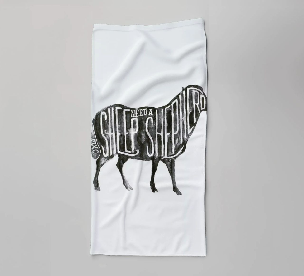 Sheep Need A Shepherd asciugamano da bagno da JONATTEND