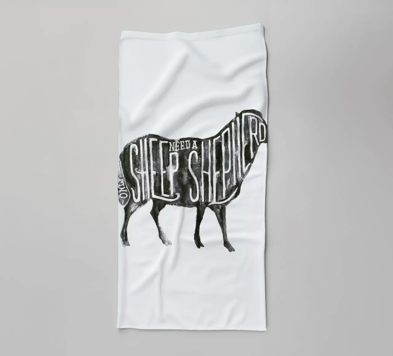 Sheep Need A Shepherd asciugamano da bagno da JONATTEND
