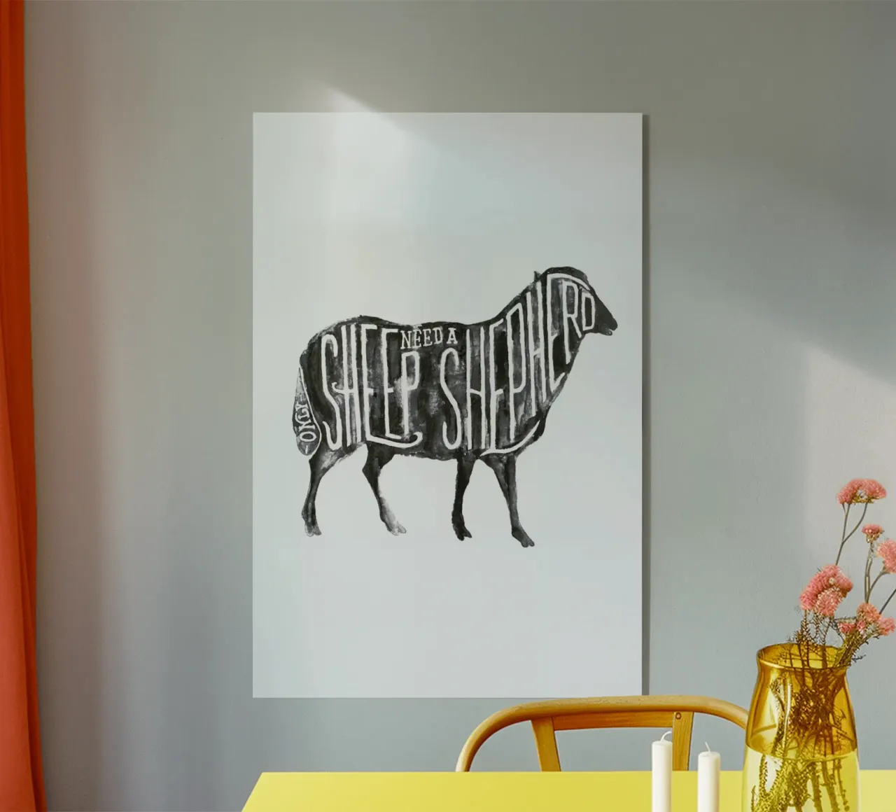 Sheep Need A Shepherd plexiglass da JONATTEND