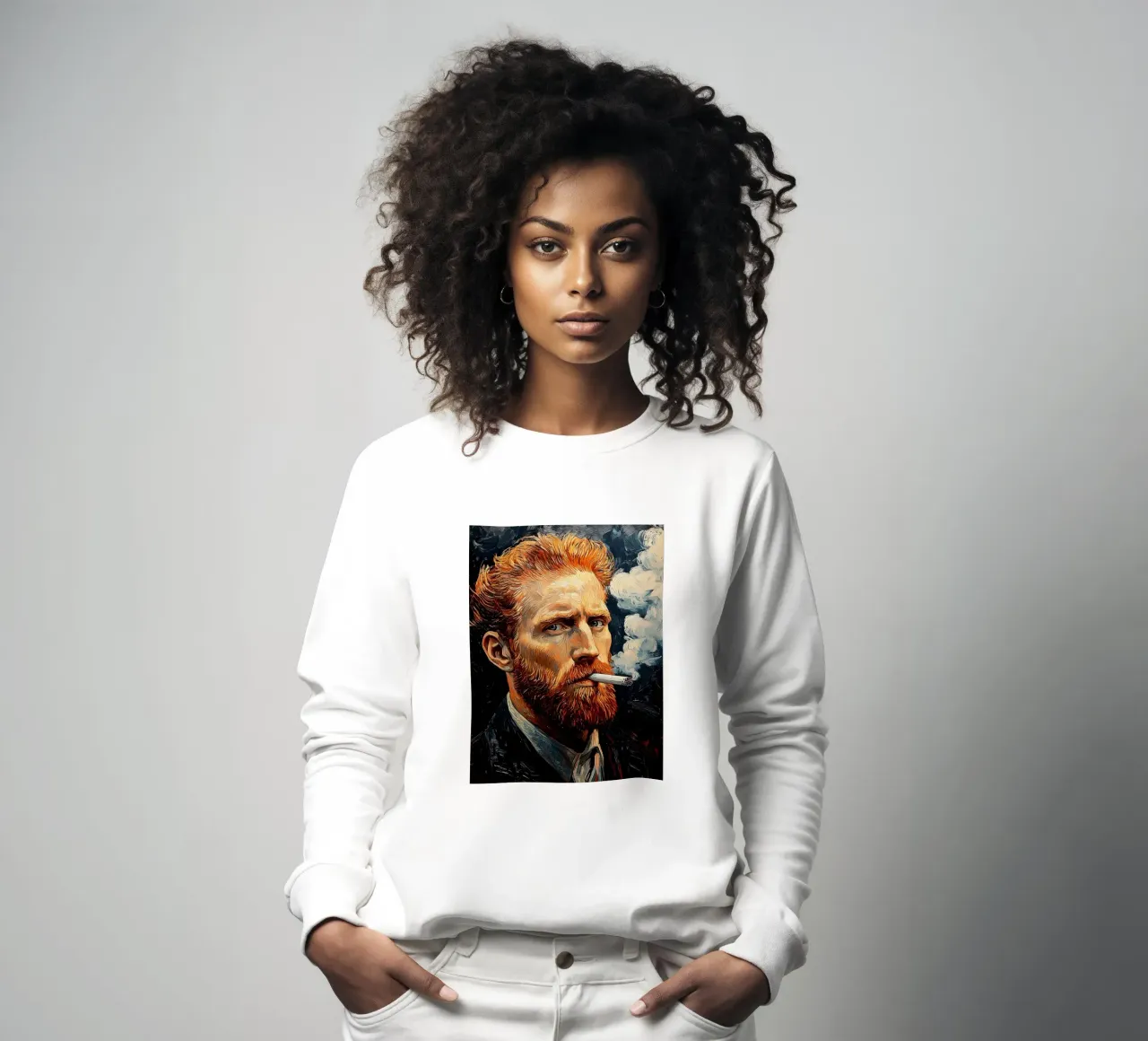 Vincent van Gogh - Fumar déjalo gogh sudadera de Carinaprint