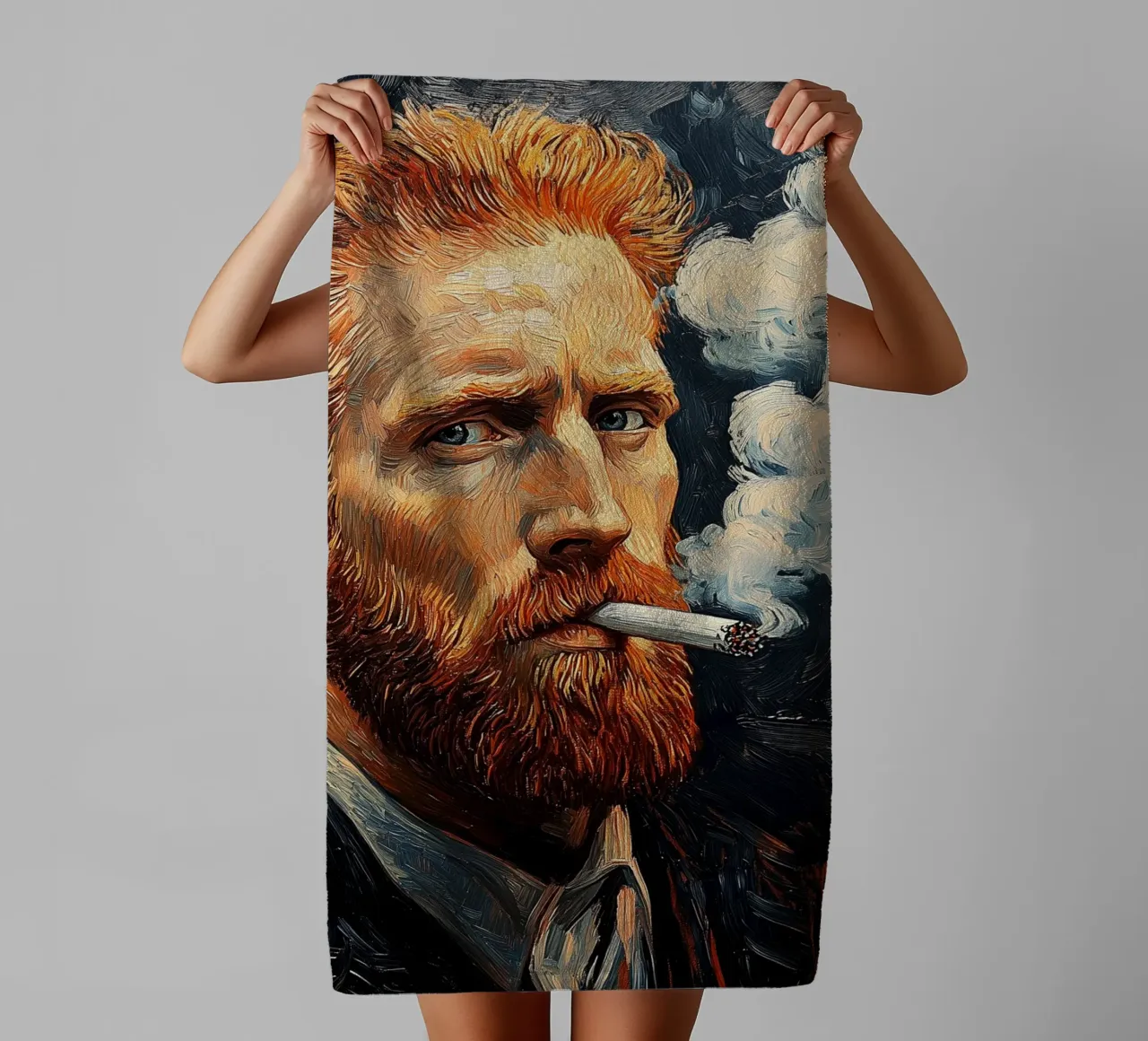 Vincent van Gogh - Fumar déjalo gogh toalla de baño de Carinaprint