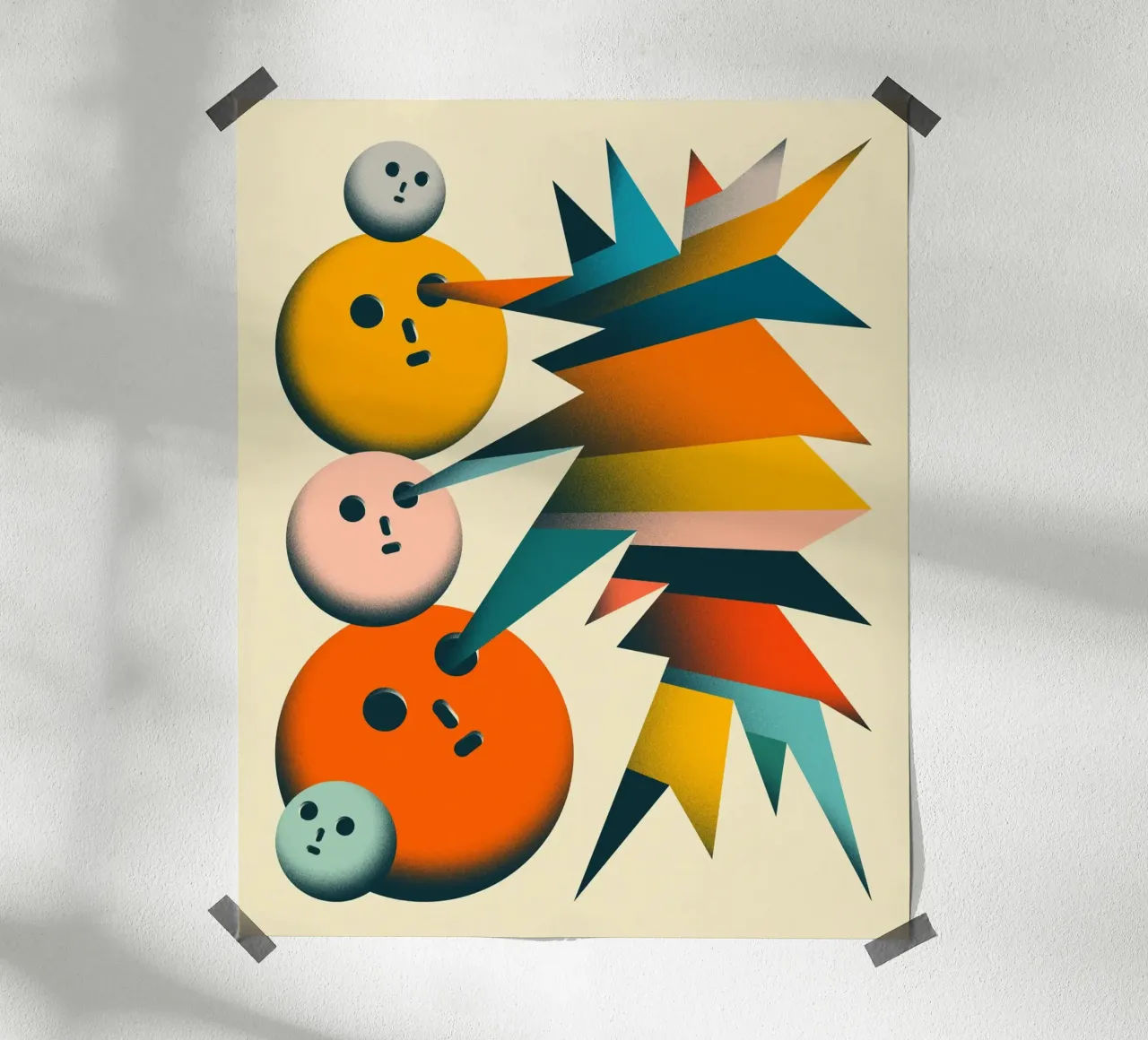 GUARDA (5) poster con telaio in plastica da Jazzberry Blue