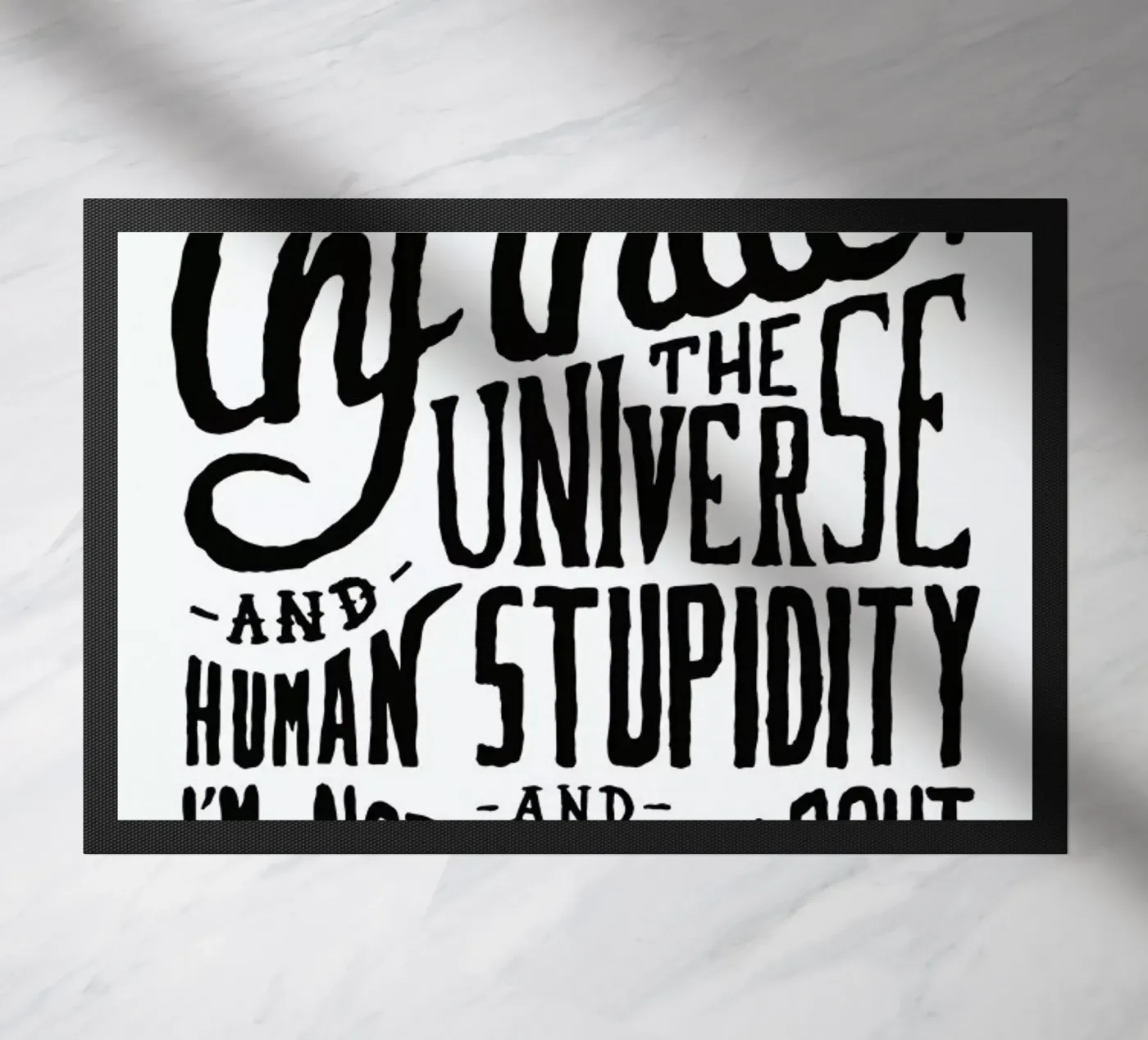 Human Stupidity doormat by JONATTEND